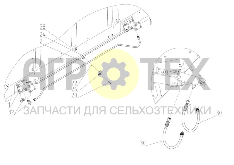 Гидрооборудование бункера (101.09.89.700) (№32 на схеме)